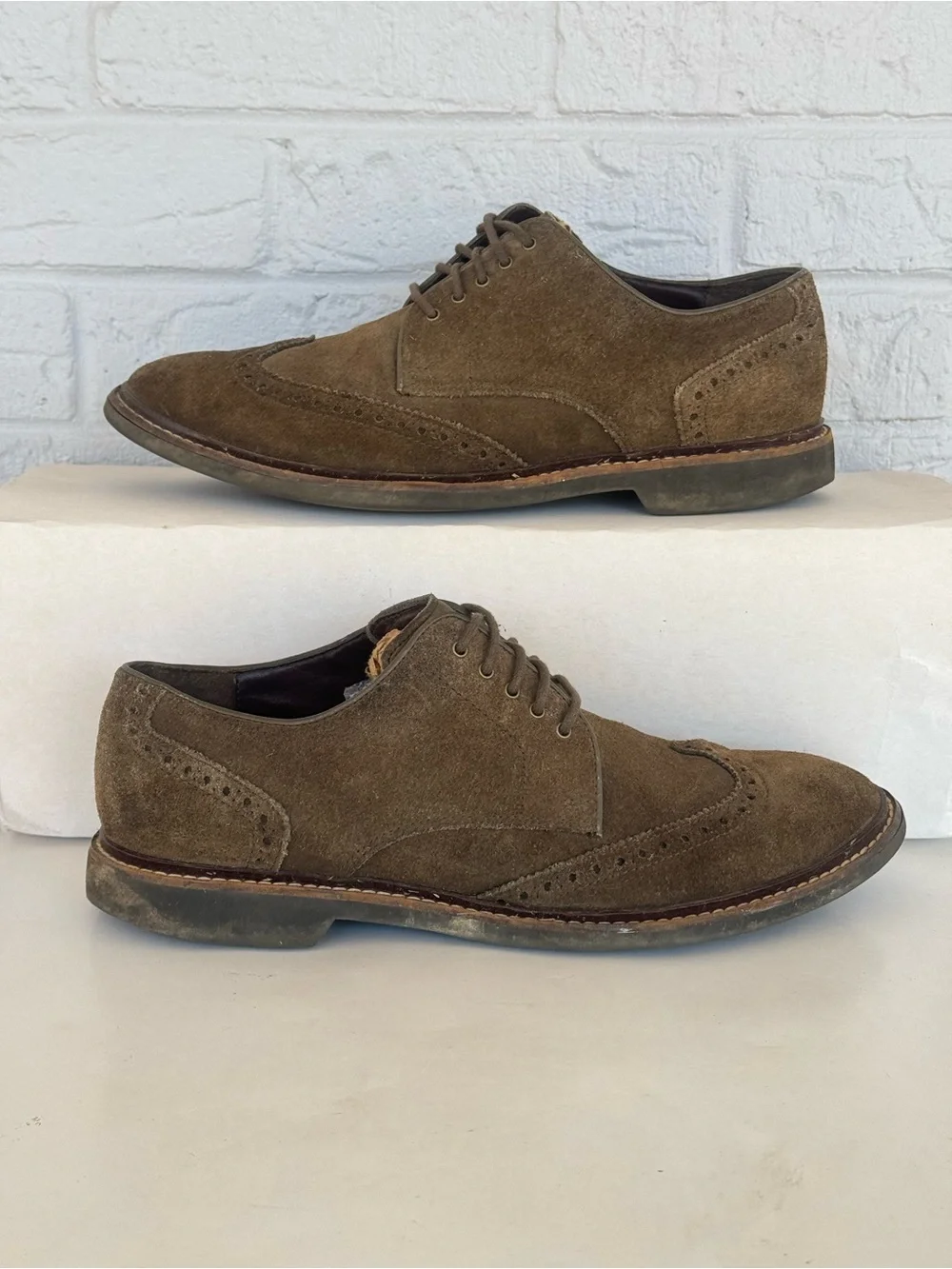 Cole Haan Suede Wingtip Oxford Shoes Men's 9